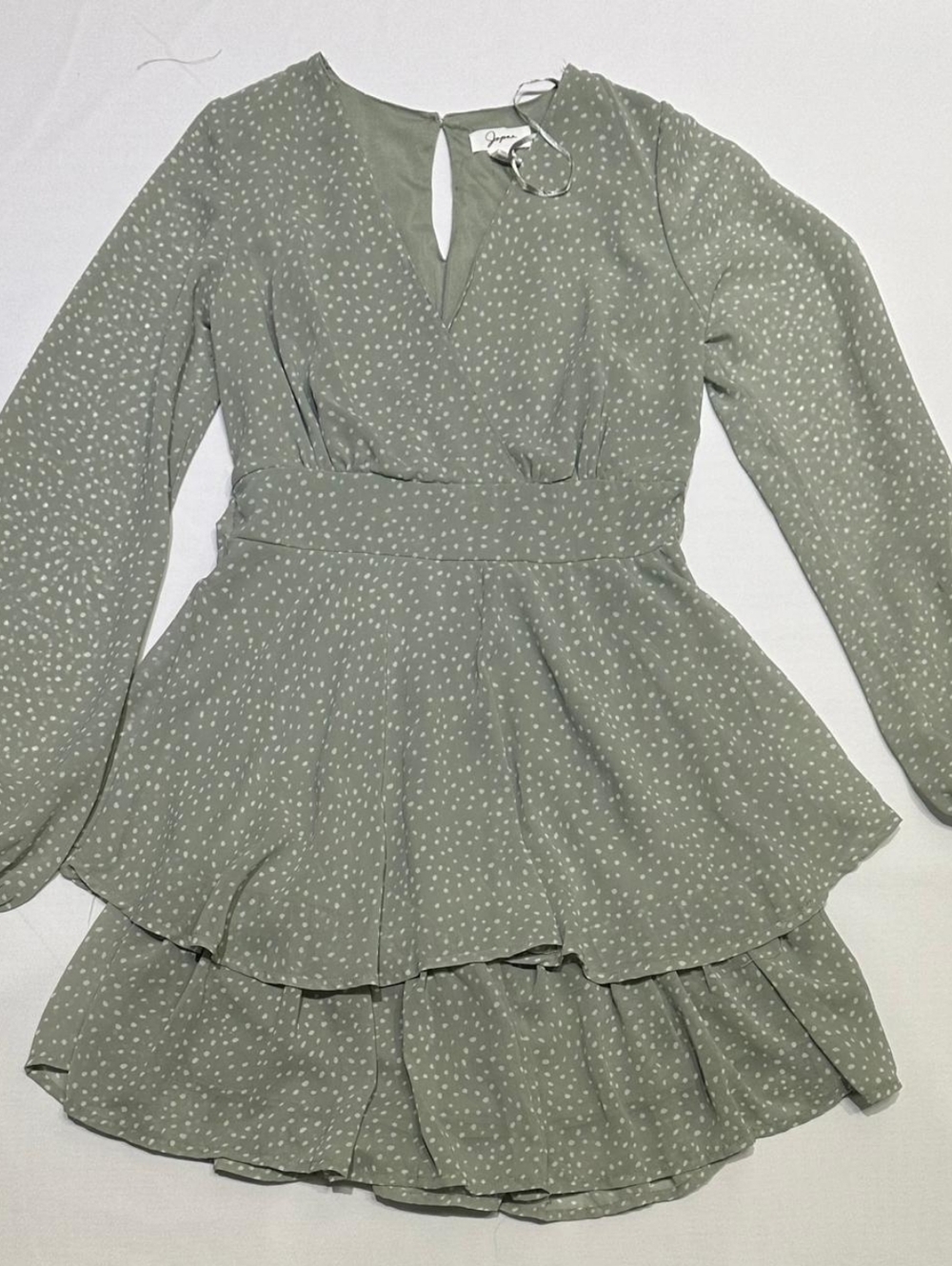 Beautiful Green Polka Dot Dress Size S – Cute Casual Lined Dress